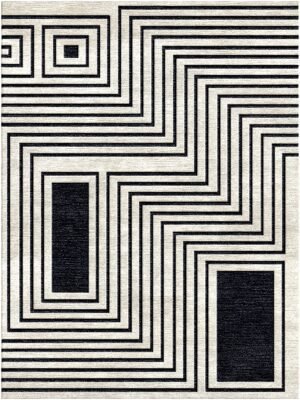 Ivory Labyrinth Wool Rug