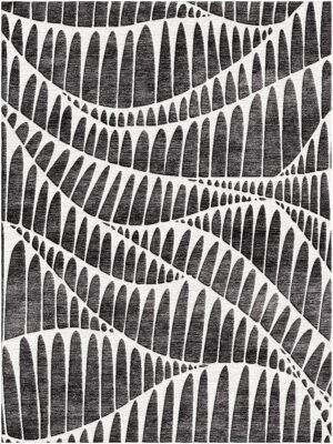 black and white area rug