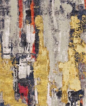 Golden Axis Modern Area Rug