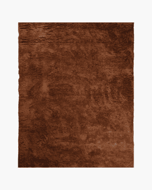 Brown Moroccan silk rug