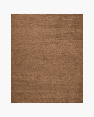 Brown ribbed handloom rug