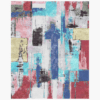 Modern abstract wool silk rug