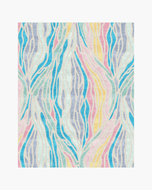 Modern silk wool abstract area rug
