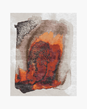 Luxury wool silk hand knotted rug