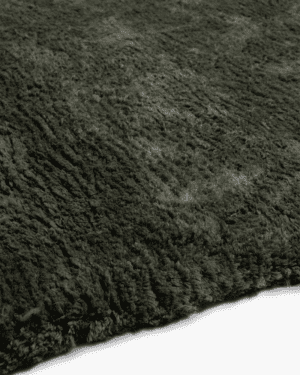 Olive Moroccan silk rug