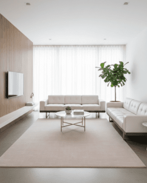 Blush New Zealand wool rug