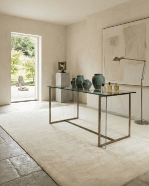 Ivory New Zealand wool rug