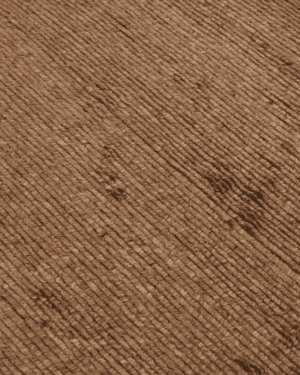 Brown ribbed handloom rug