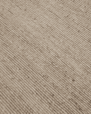 Beige ribbed handloom rug