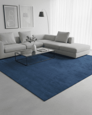 Navy New Zealand wool rug