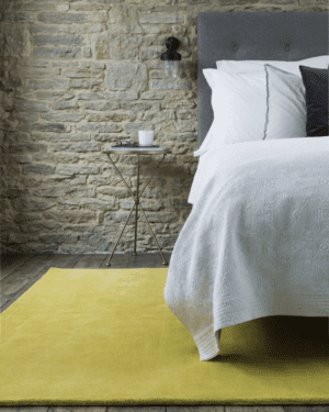 Chartreuse New Zealand wool rug