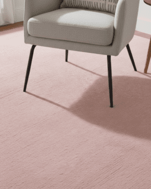 Blush pink New Zealand wool rug